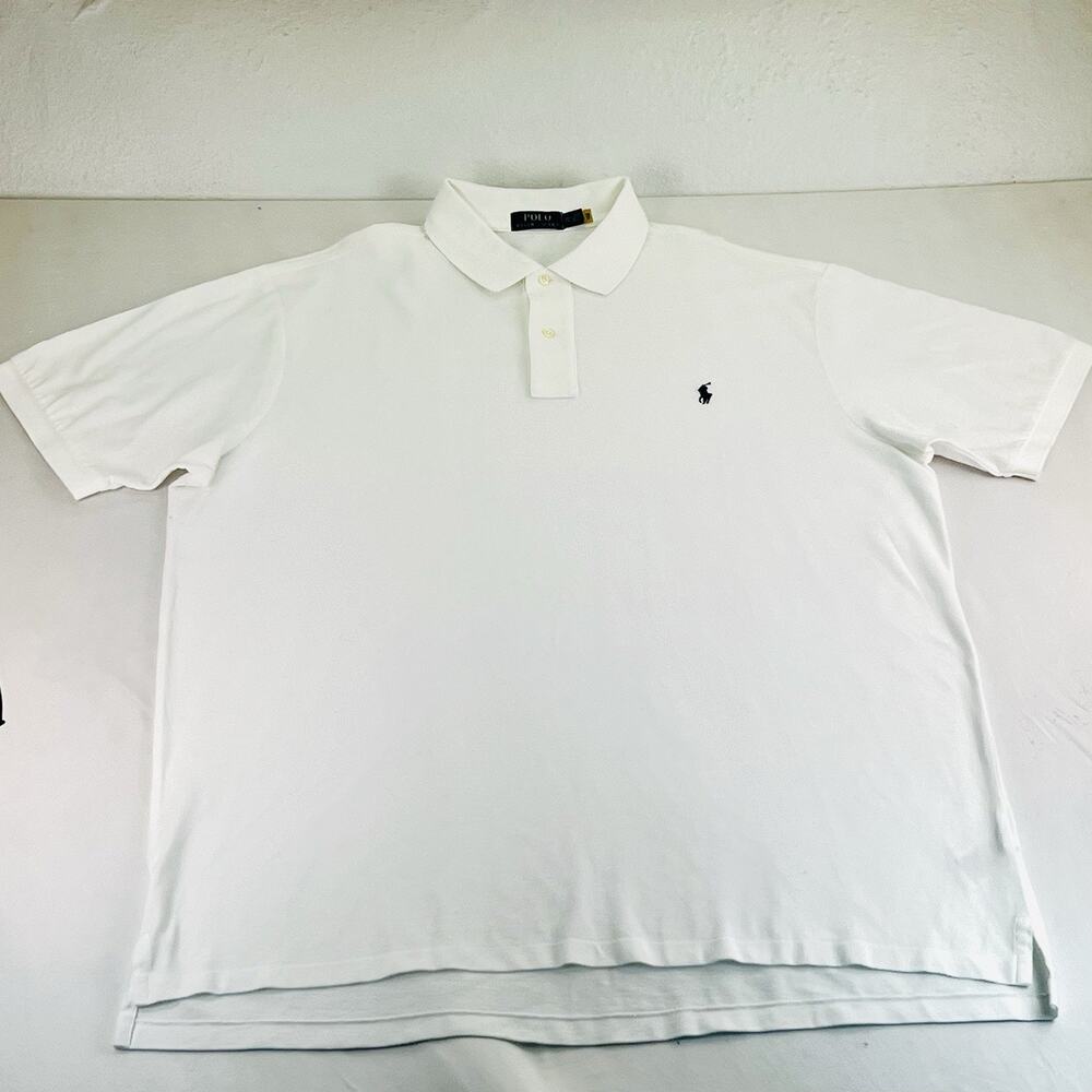 Polo Ralph Lauren Polo Shirt Men 2XLT White Short Sleeve Big Tall